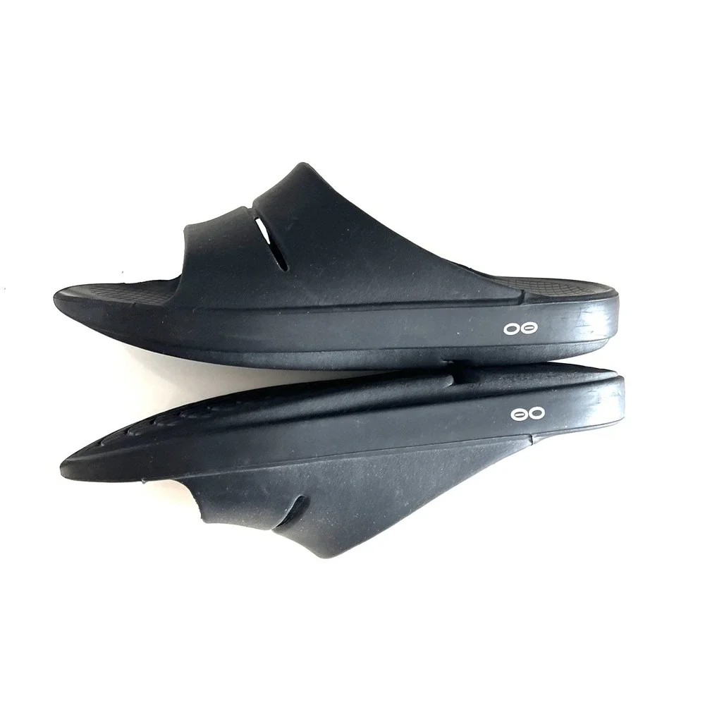 OOFOS  Black Slide Recovery Sandals‎ Slides Men's EU  46 | US 13 Comfort